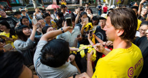 Avec les fans à Shanghai